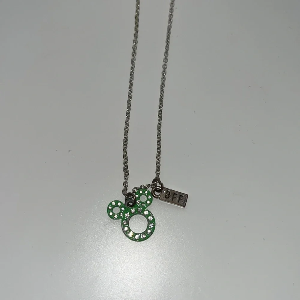 Disney Rhinestone Mickey Mouse Ears/BFF Necklace